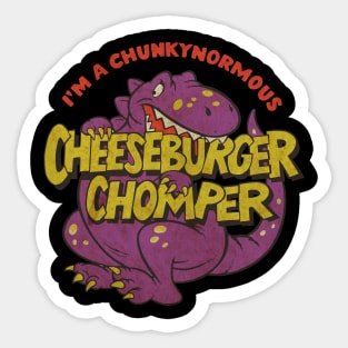 Retro Cheese Burger Chomper Sticker